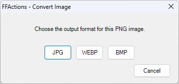 Convert image format picker