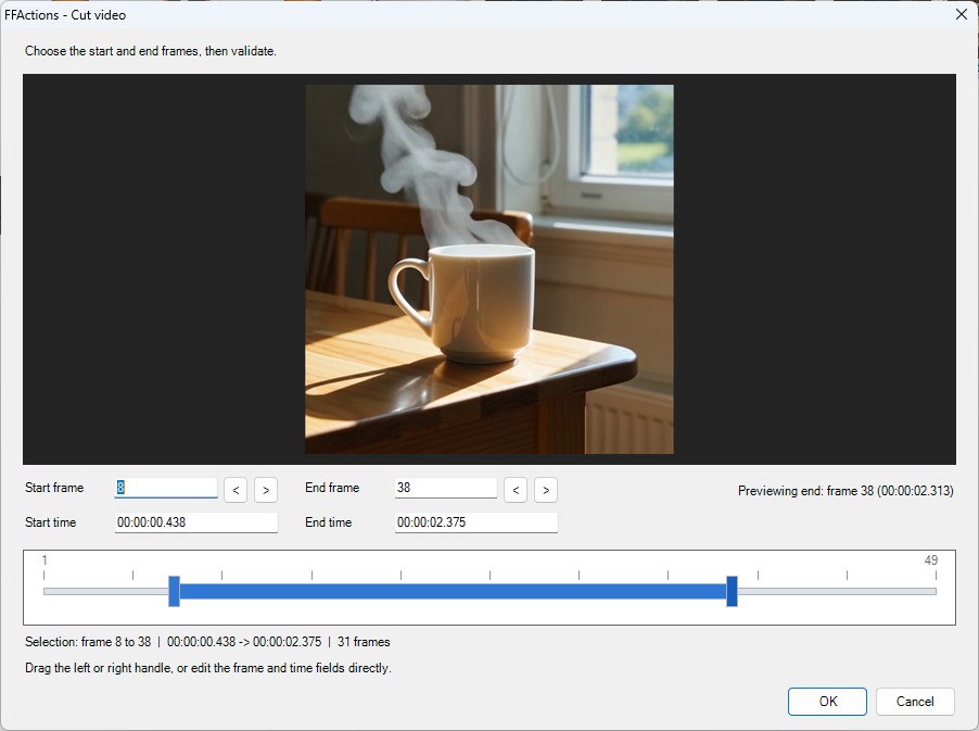 Cut video tool