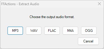 Extract audio tool
