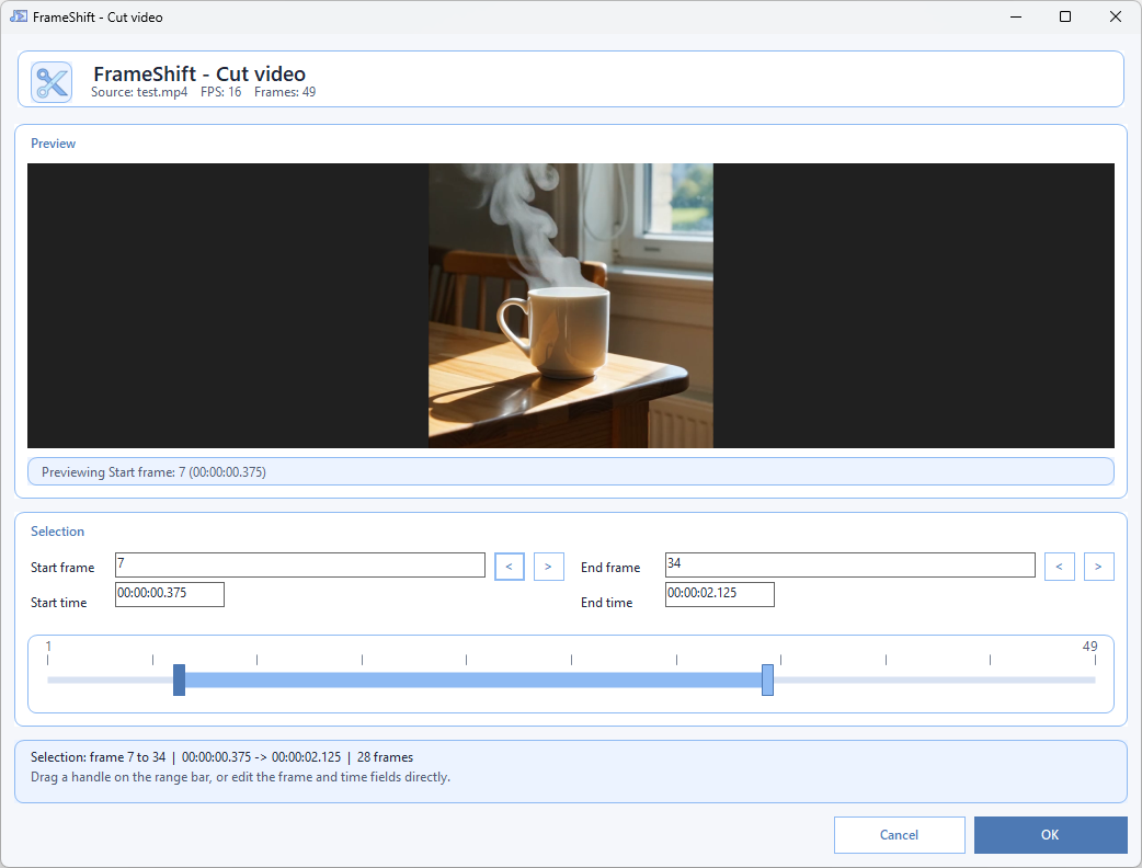 Cut video
