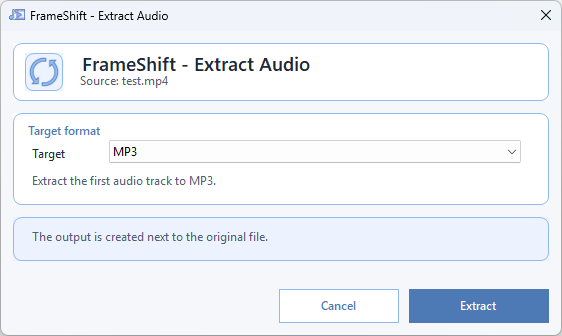 Extract audio